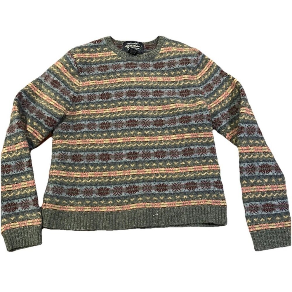 Vtg Eddie Bauer Collectibles Womens Petite Medium 100% Lambs Wool Classic